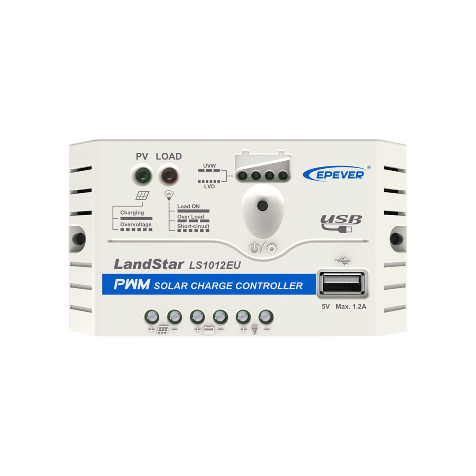 enjoy solar Solarladeregler EPEVER® PWM LS-EU 5A-30A, 12V/24VDC, Solar Charge Controller mit USB Anschluss