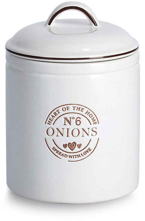 Zeller Present Vorratsdose Onions, Keramik, (1-tlg), für Zwiebeln, 1620 ml