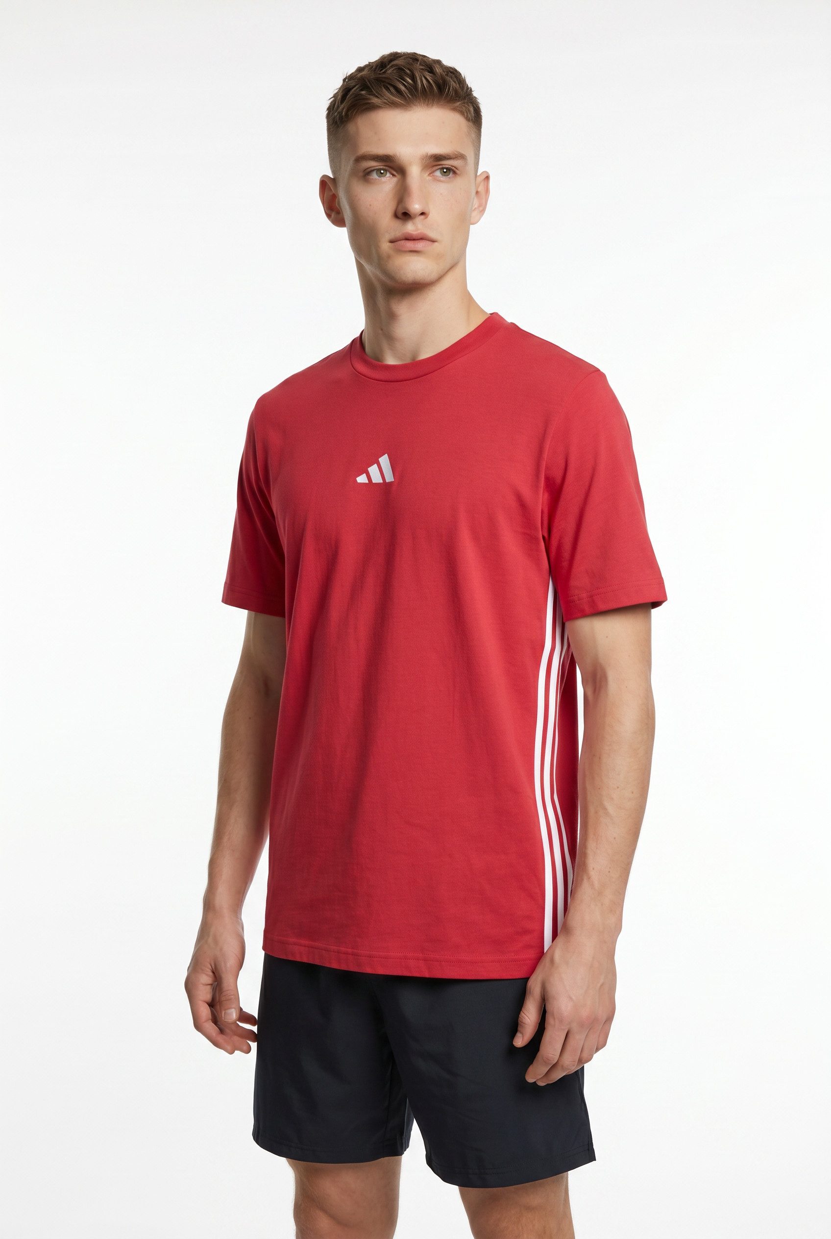 adidas Sportswear T-Shirt M 3S SJ T mit Rundhalsausschnitt, aus Baumwolle, weiches Single Jersey