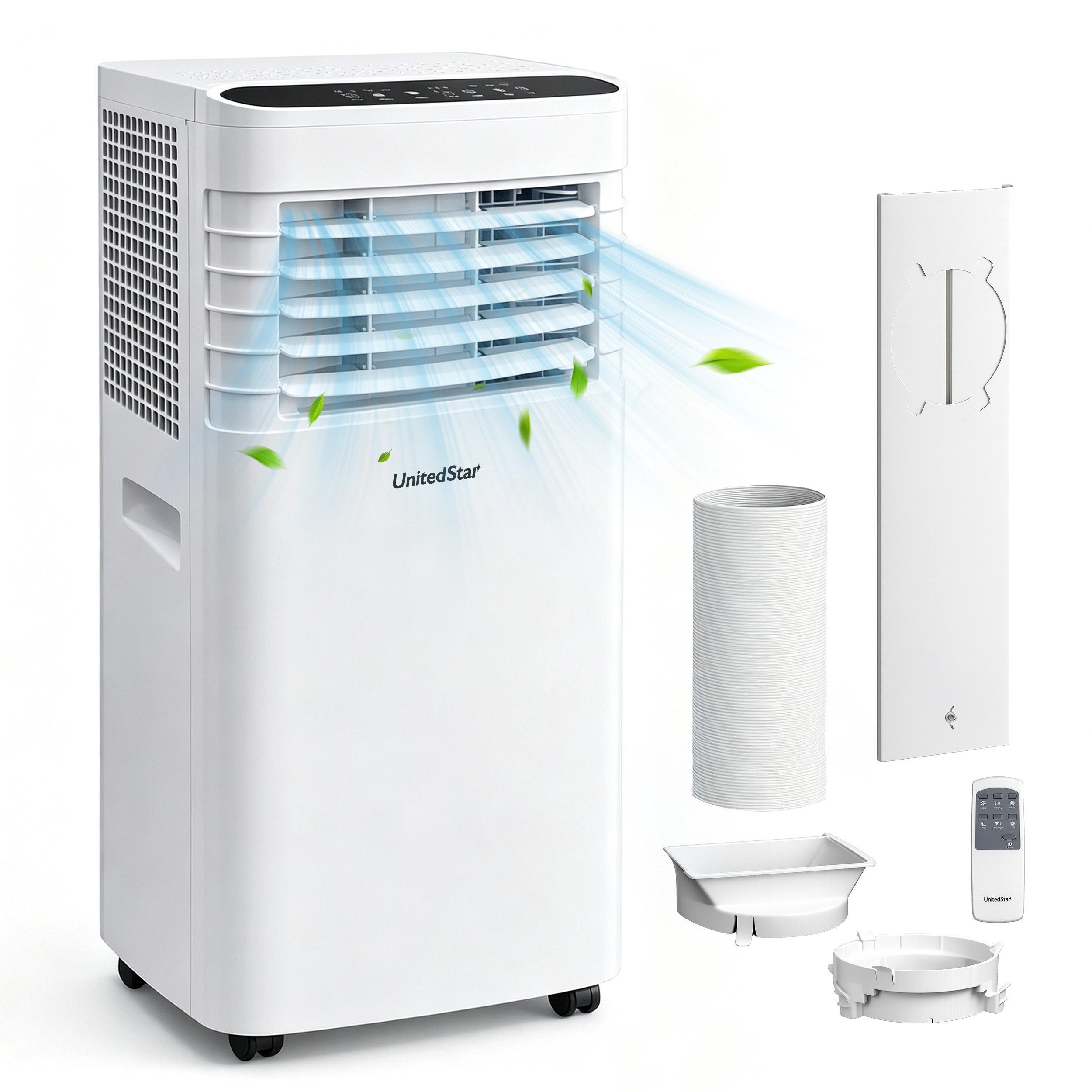 WHEELYOU 3-in-1-Klimagerät 7000 BTU, Mobile Klimaanlage für Wohnräume bis 25 m², Klimaanlage für Wohnung – schnelle Abkühlung an heißen Sommertagen