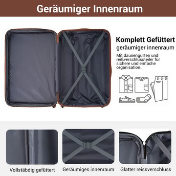 Gotagee Koffer Passwort Hartschalen-Koffer Koffer-Set Reisekoffer Handgepäck ABS