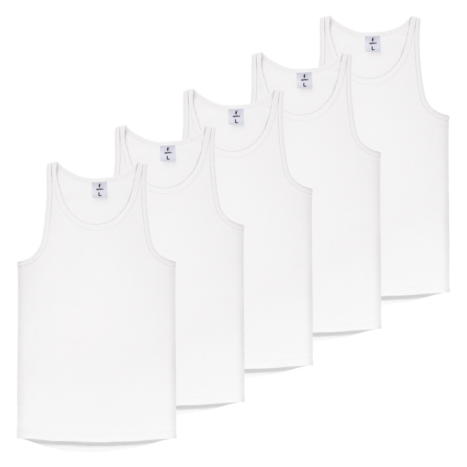 Unterhemd ALPIDEX Herren Unterhemd 5er Set Männer Tank Top