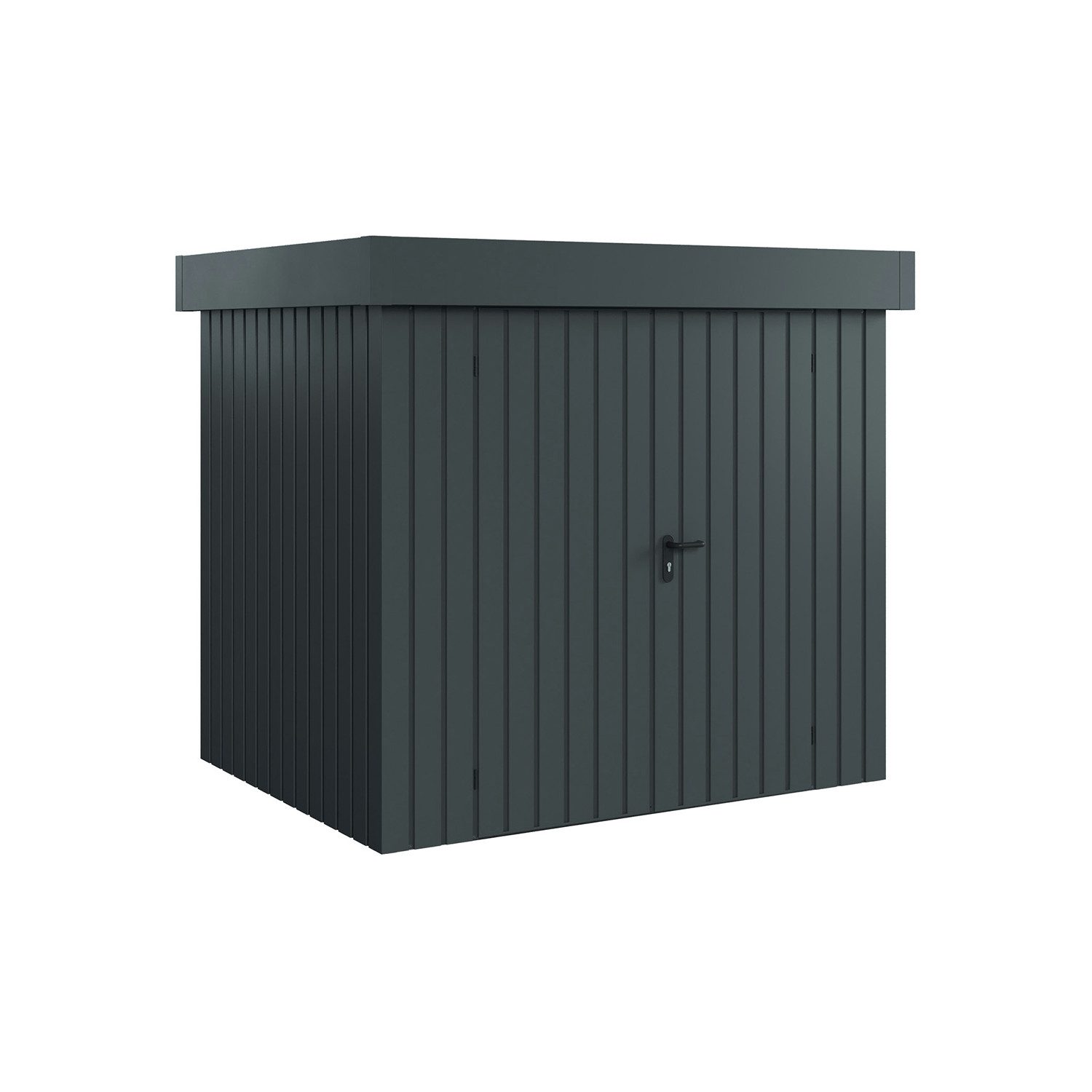 Hörmann Ecostar Gerätehaus Metall "Euroline Trend", mit Flachdach, anthrazitgrau