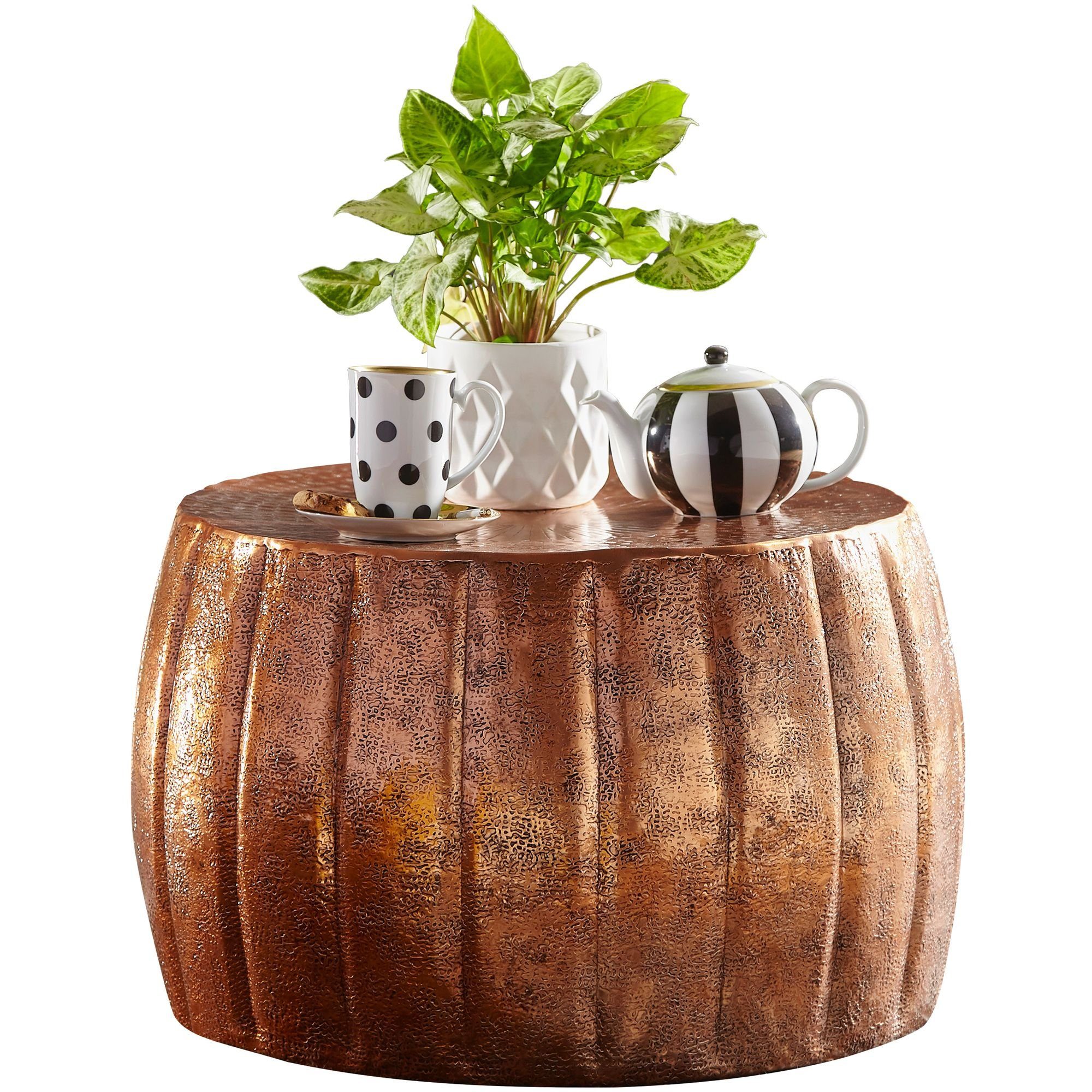 Wohnling Couchtisch »WL5.503«, JAMAL 60x36x60 cm Aluminium Kupfer