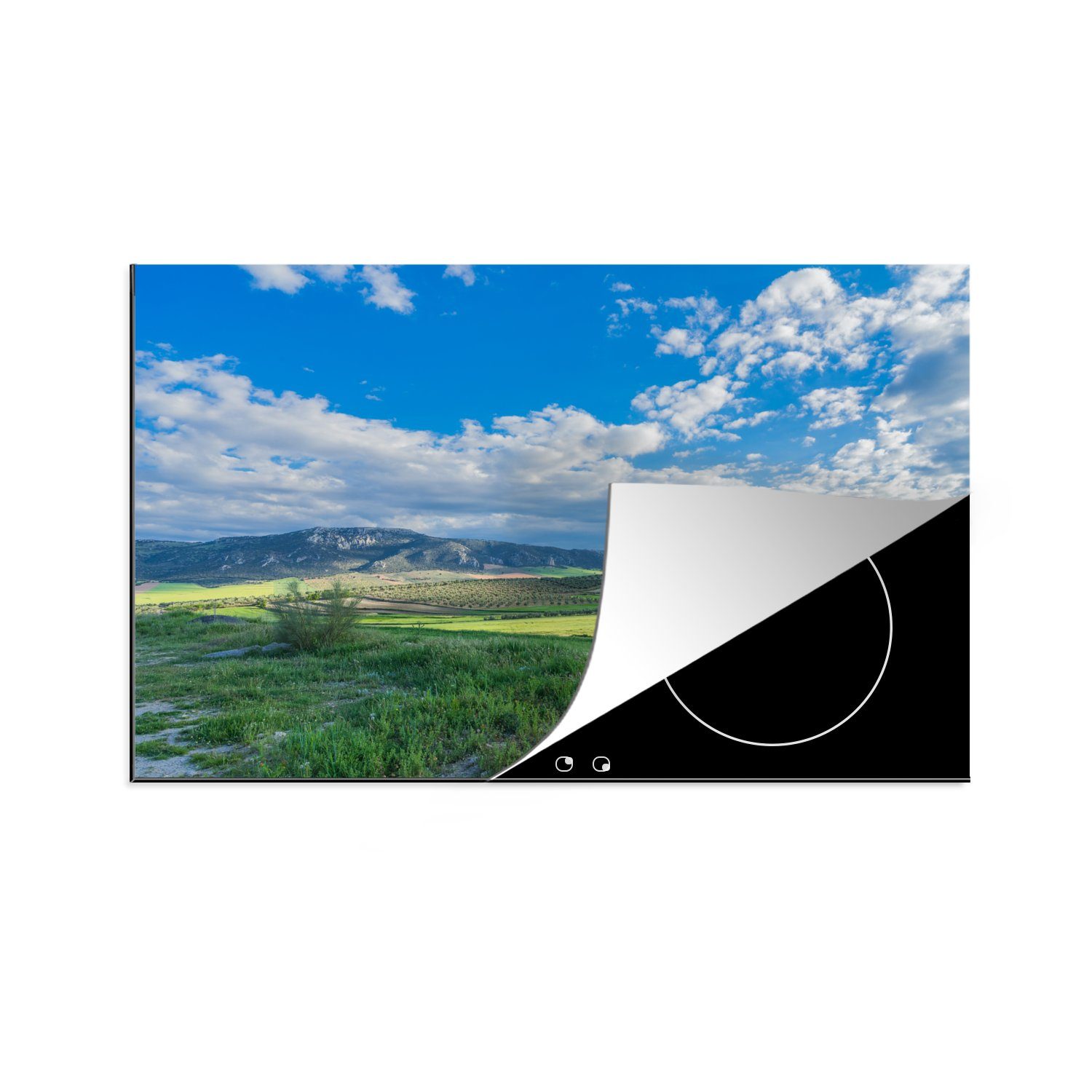MuchoWow Herdblende-/Abdeckplatte Landschaft in Andalusien, Vinyl, (1 tlg), 81x52 cm, Induktionskochfeld Schutz für die küche, Ceranfeldabdeckung