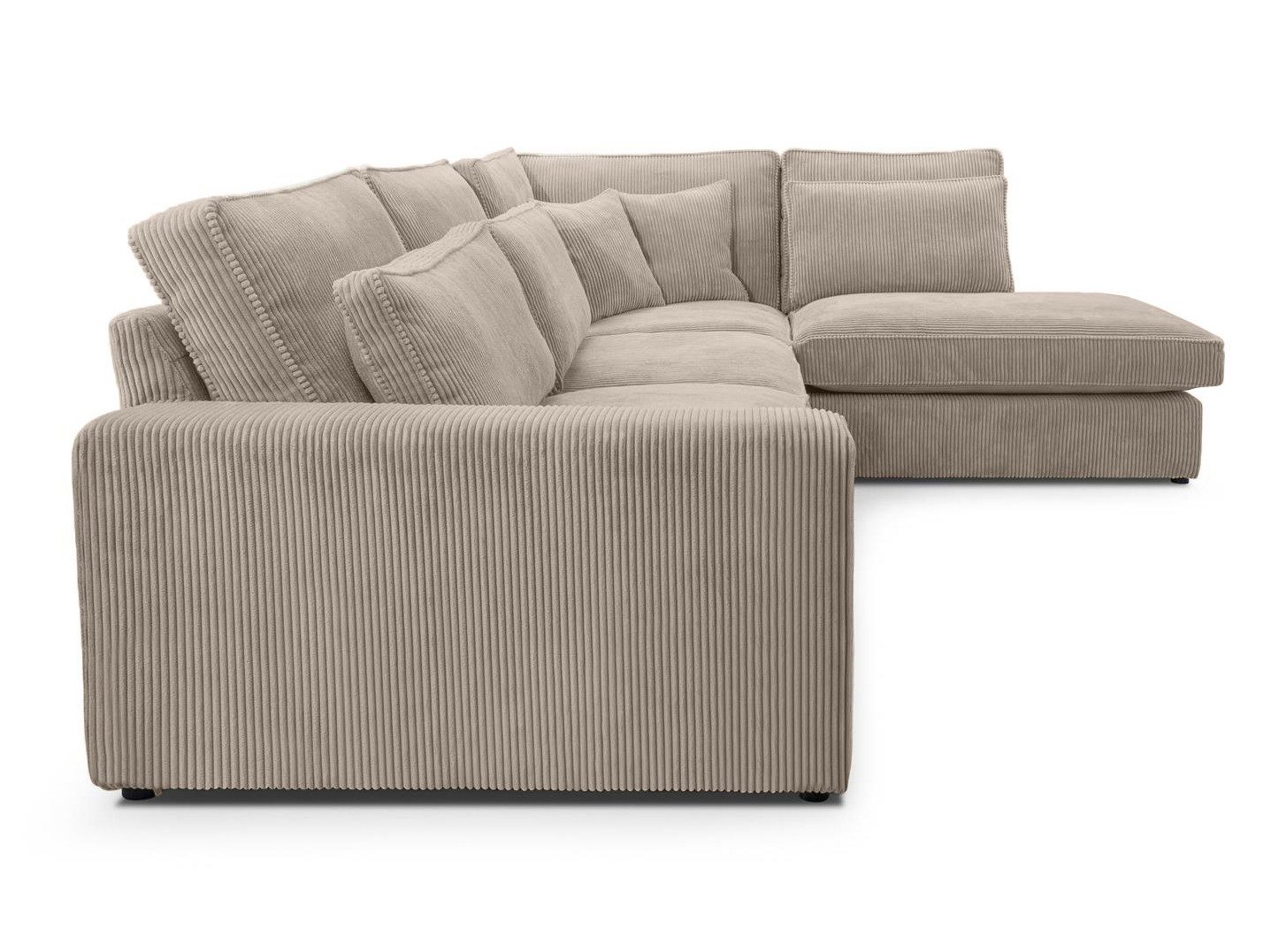 Beautysofa Ecksofa mit dekorativen Kissen PARMA, im modernes Design, klassische Polsterecke inklusive Wellenfedern, Ottomane links oder rechts wählbar – Bild 5 von 5