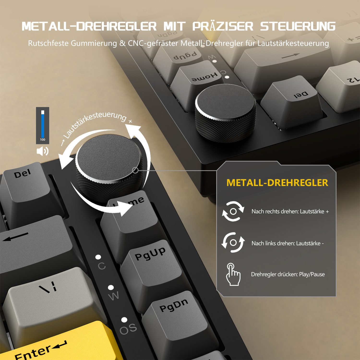 AJAZZ Ajazz AK820 Pro Gasket Mechanische Tastatur mit Kabel/kabellos Gaming-Tastatur (TFT Bildschirm, beleuchtet RGB, Schalldümpfende Foam für Win/Mac/PC)