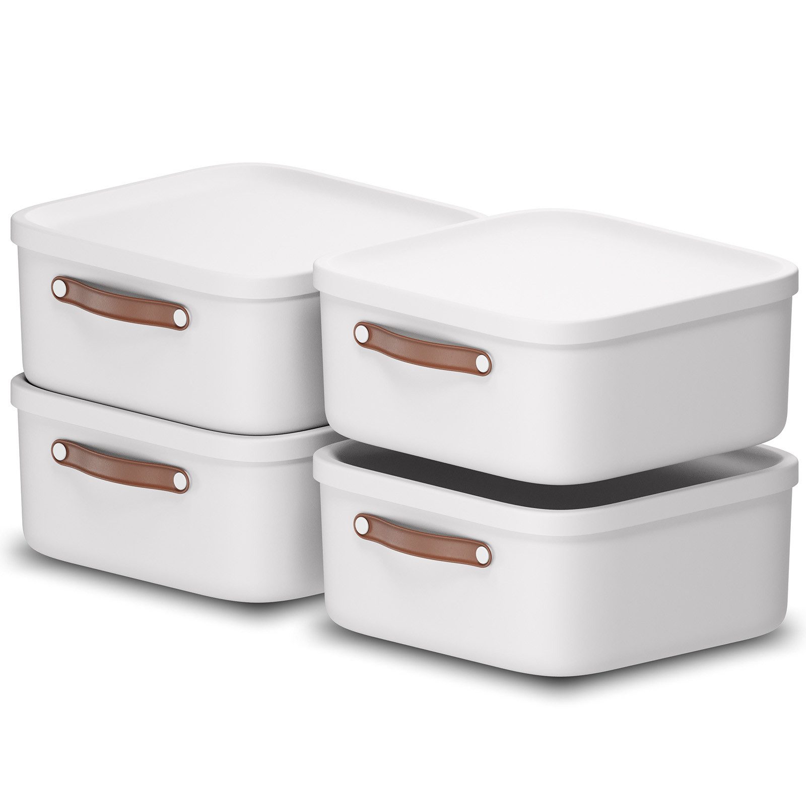 Stapelbox 4er-Set Kiste mit Deckel Maloja 20l