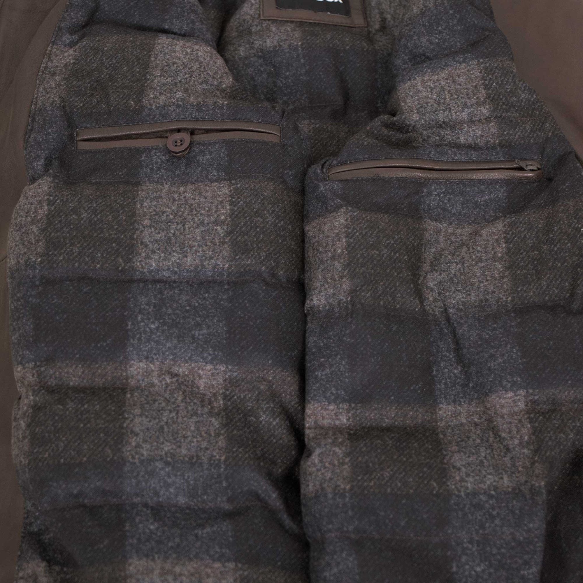 Maddox Lederjacke Carlos MADDOX - Herren Lederjacke Blouson Lammnappa braun