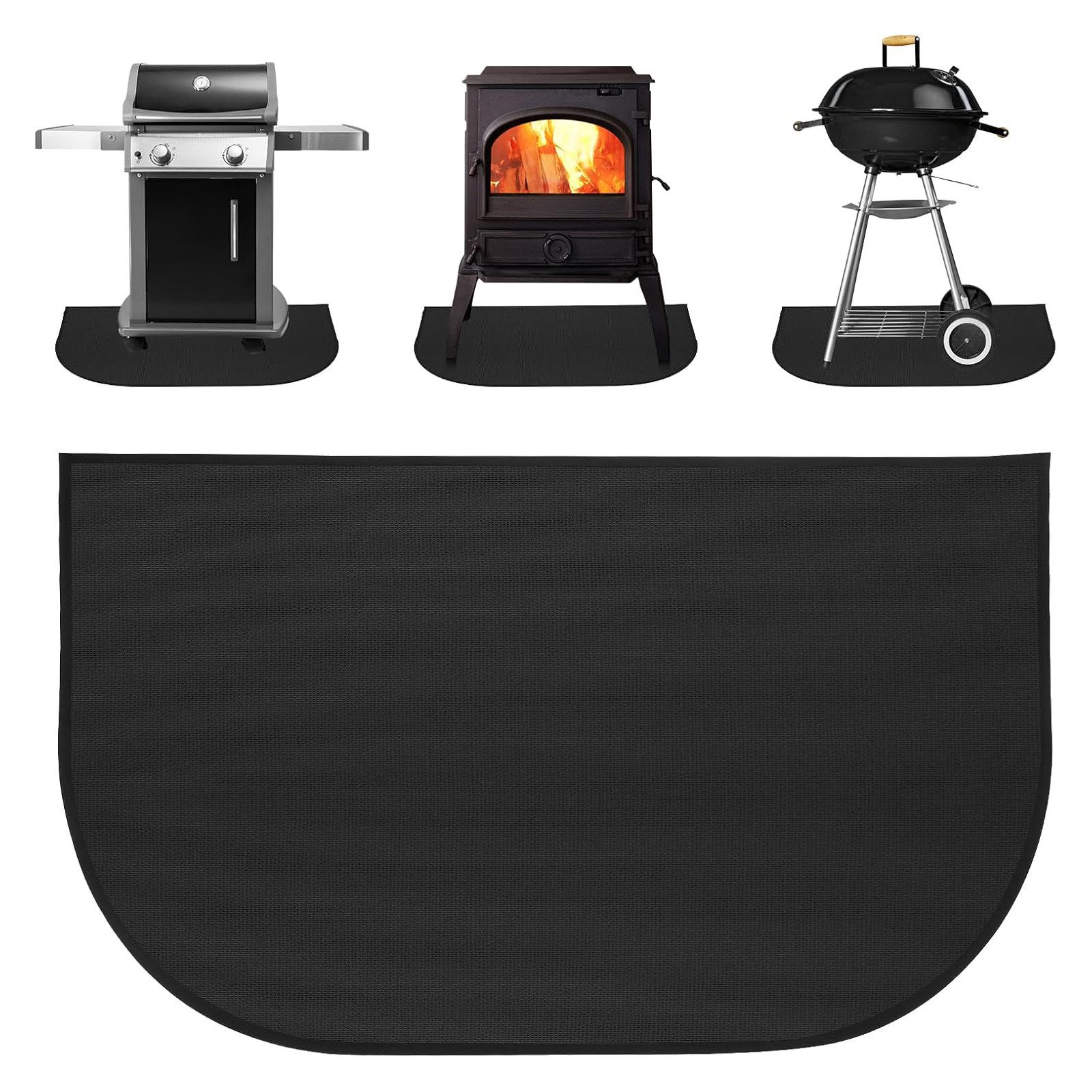 HAUSS SPOLE Bodenschutzmatte Ofenmatte Kaminmatte Hitzebeständig für Kamin günstig online kaufen