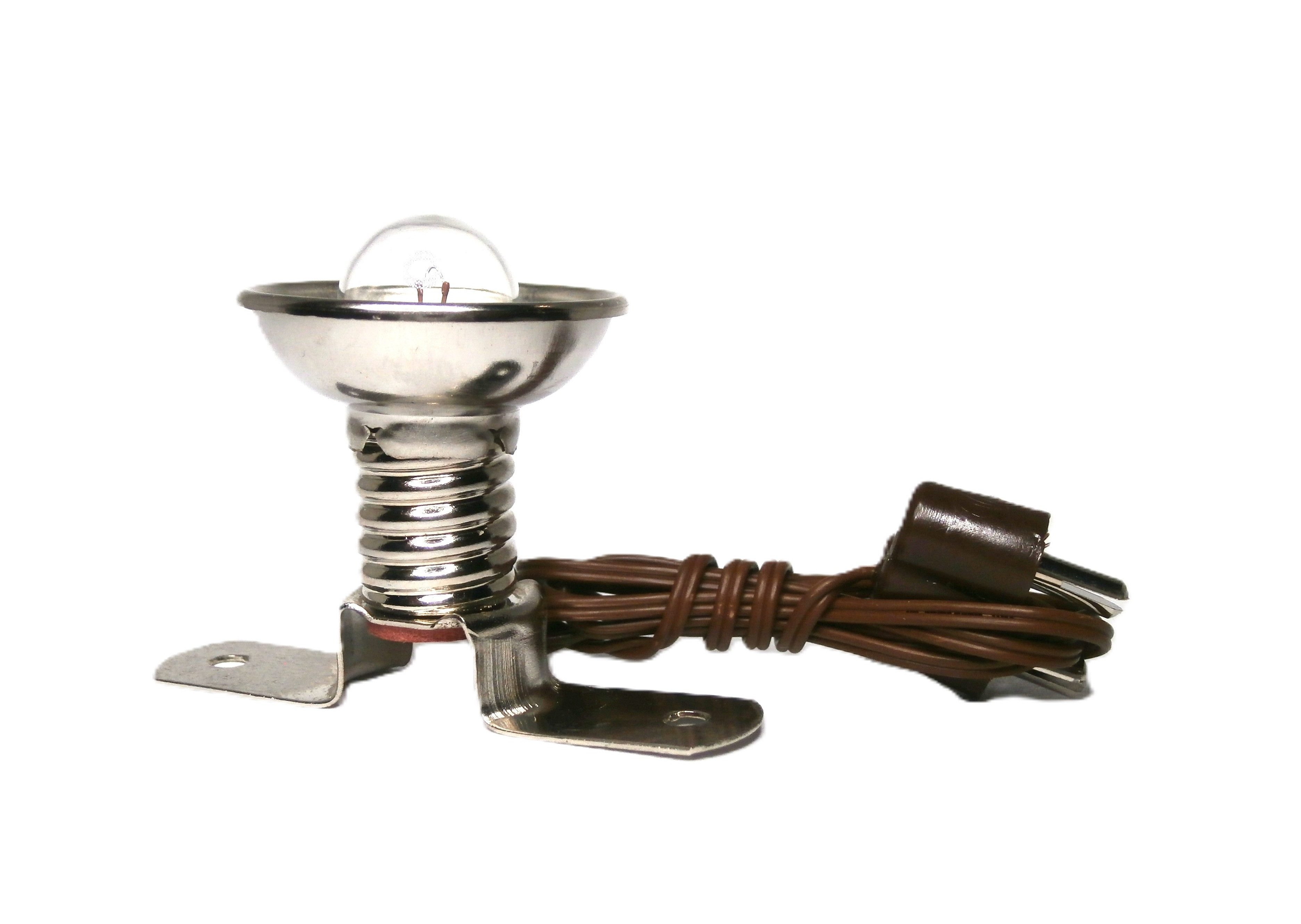 BELI-BECO Krippen-Zubehör Beli-Beco 3175 Skalenlampe mit Stegfassung (3,5 V, Sockel E10), Klar mit Reflektor Strahler