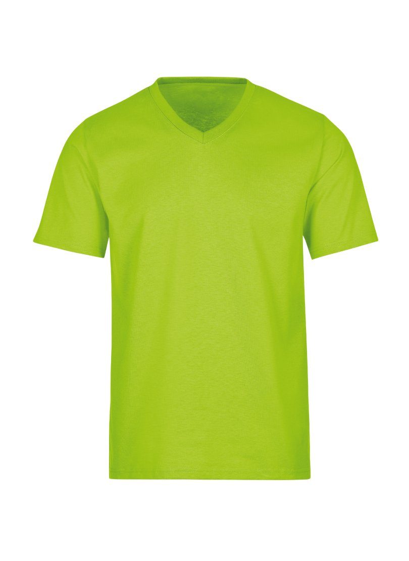 Trigema DELUXE TRIGEMA T-Shirt Baumwolle lemon V-Shirt
