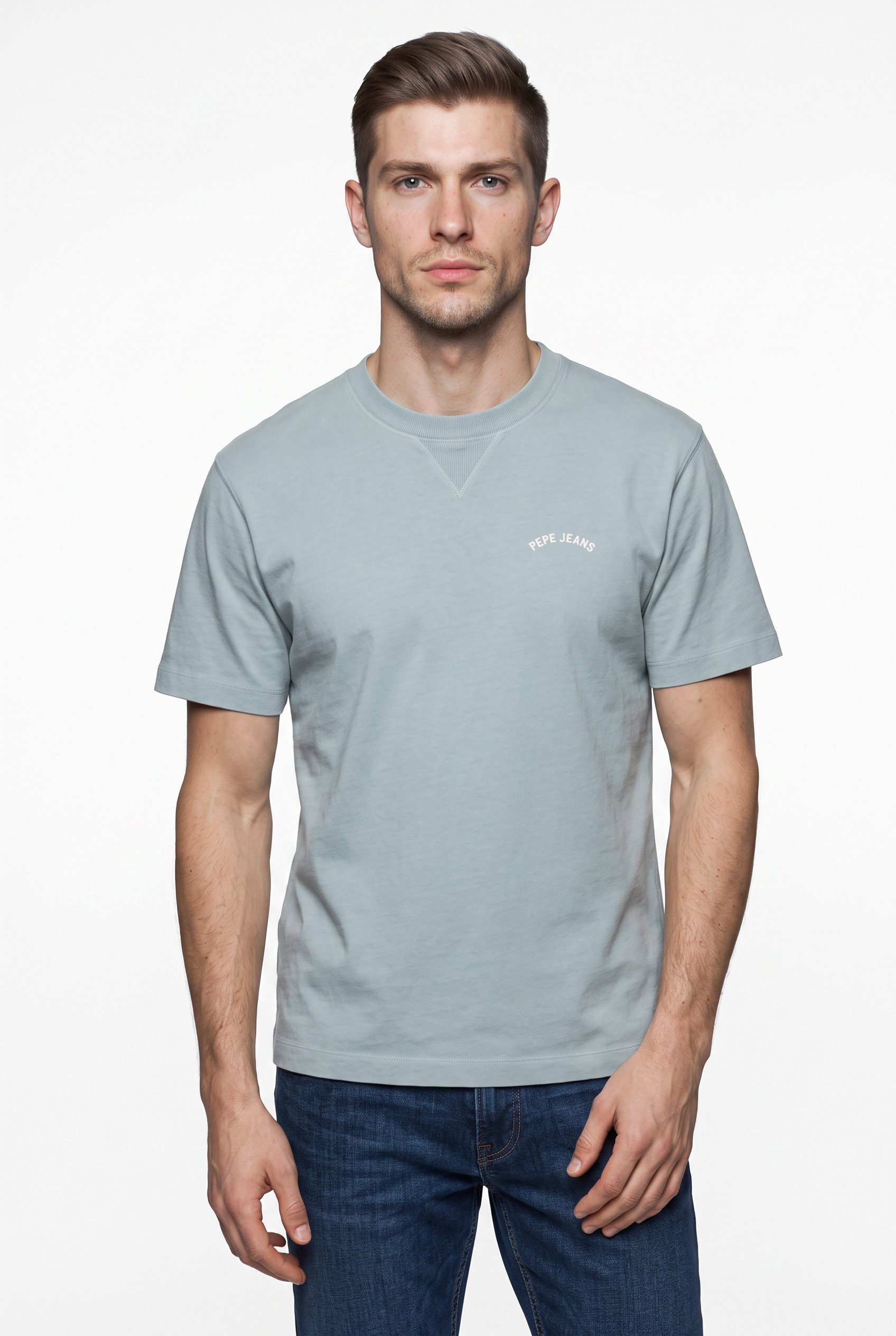 Pepe Jeans T-Shirt JOHN TEE mit V-Naht am Rundhals