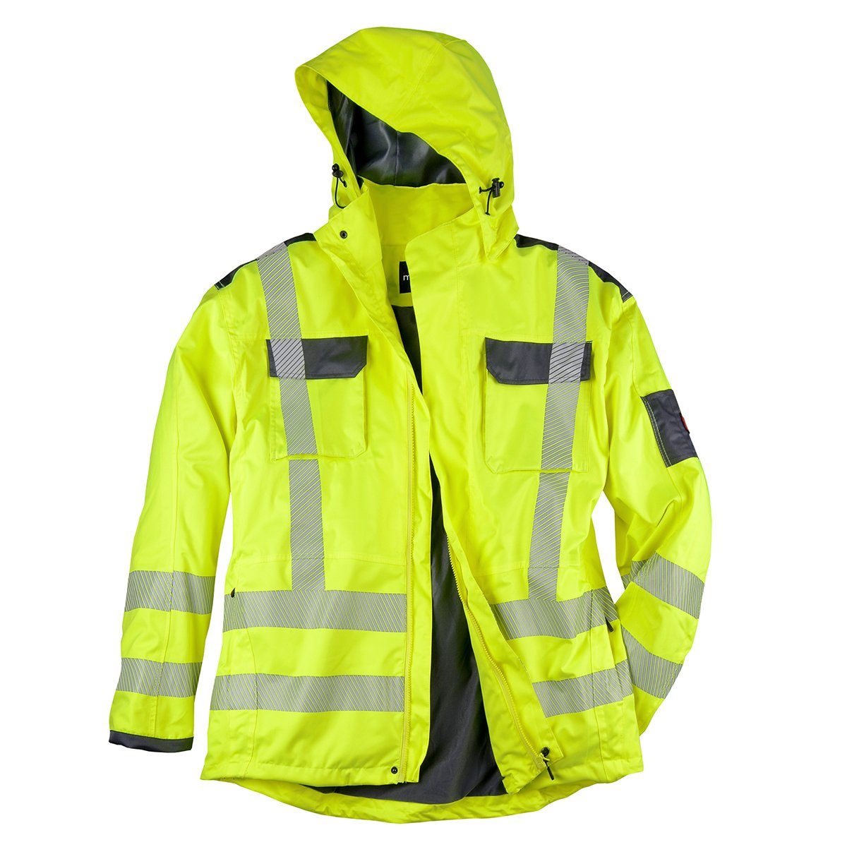 marc & mark Arbeitsjacke Marc&Mark XXL Funktions-Warnschutz-/Arbeitsjacke gelb