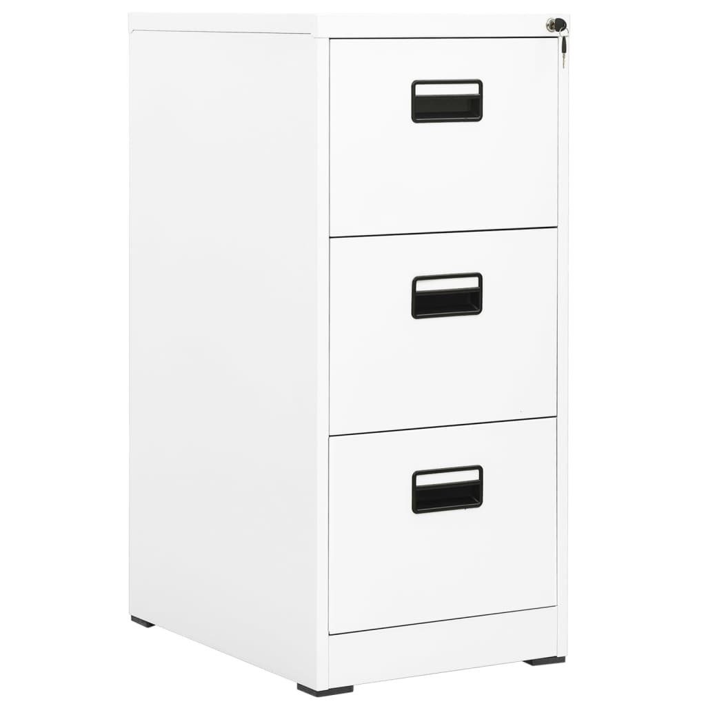 vidaXL Aktenschrank Aktenschrank Weiß 46x62x102,5 cm Stahl (1-St)