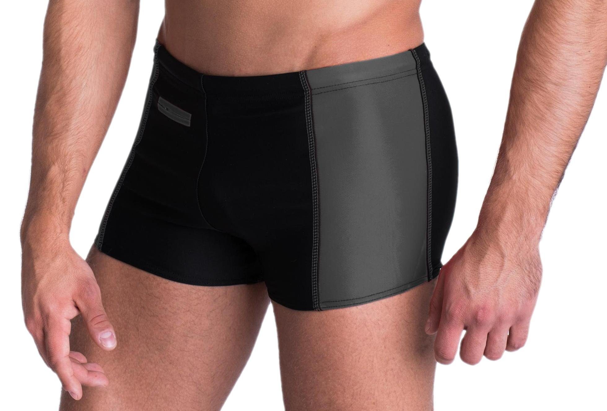 Aquarti Badepants Aquarti Herren Badehose mit Reißverschlusstasche Badeshor günstig online kaufen