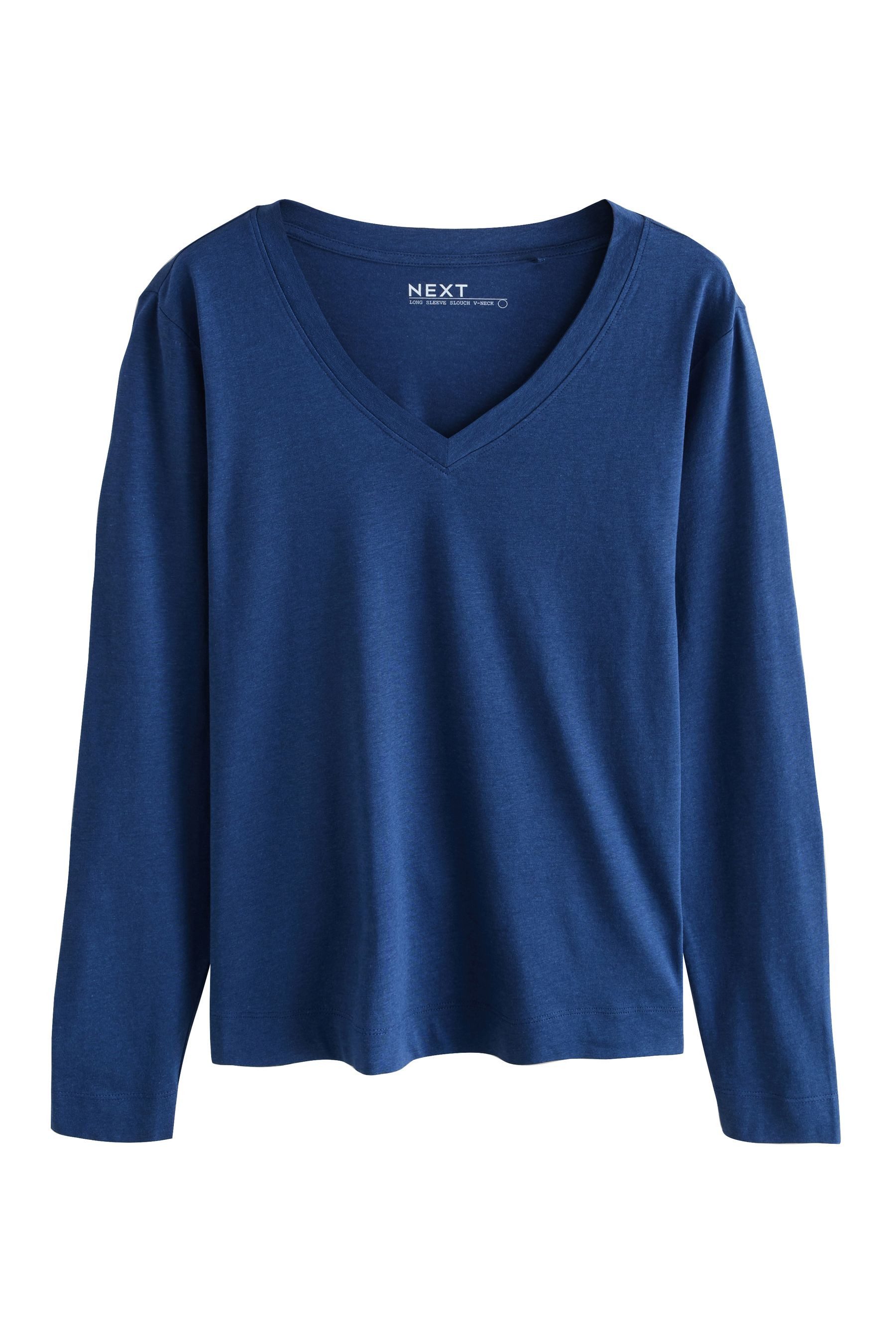Next V-Shirt Langarmshirts mit V-Ausschnitt im 5er-Pack (5-tlg)