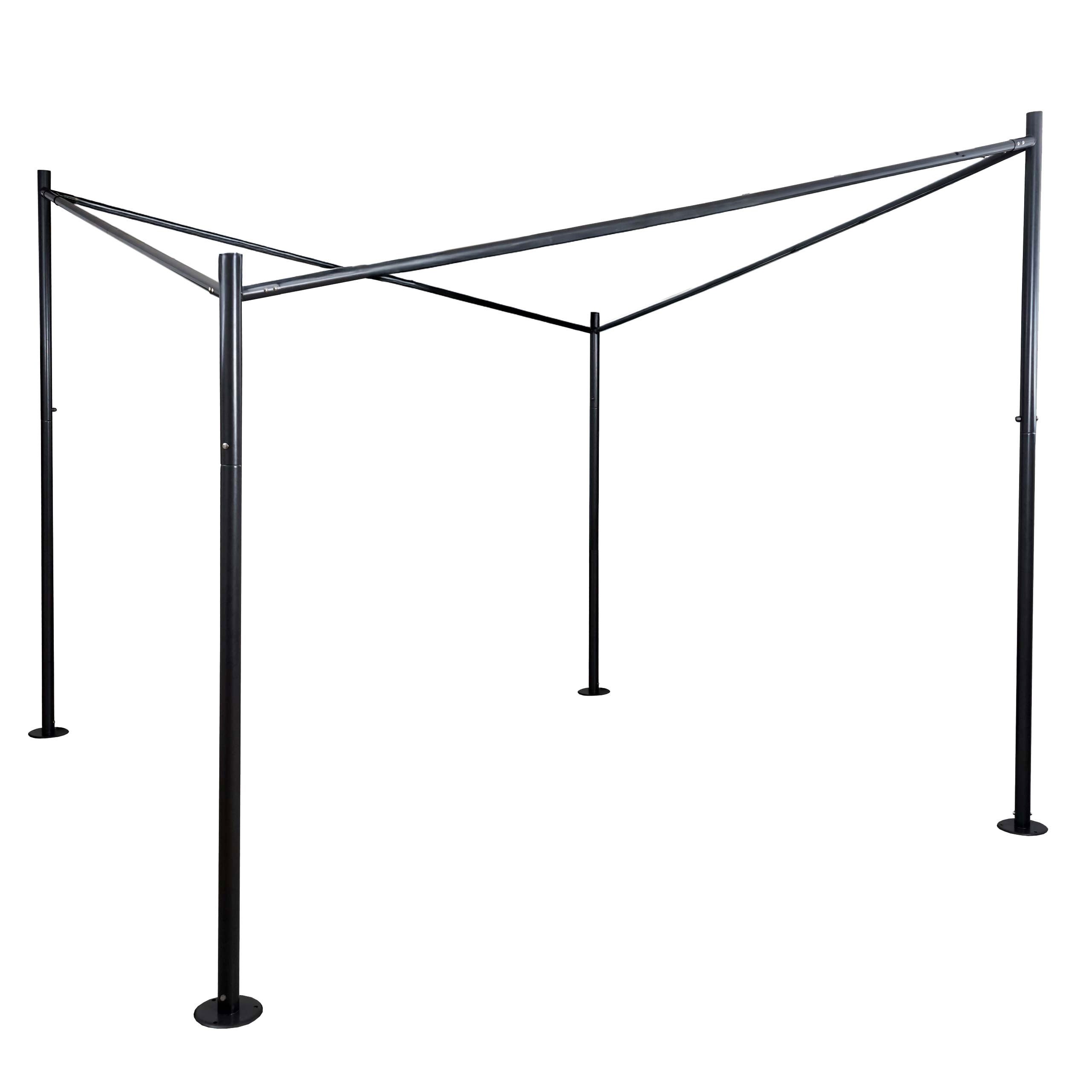 PROREGAL® Pergola Gestell Garten Pavillon 6cm Stahl-Gestell mit/ohne Sonnensegel