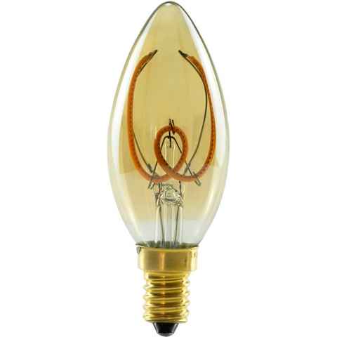 SEGULA LED-Leuchtmittel Soft Line, E14, 1 St., Warmweiß, dimmbar, Soft Kerze gold, E14