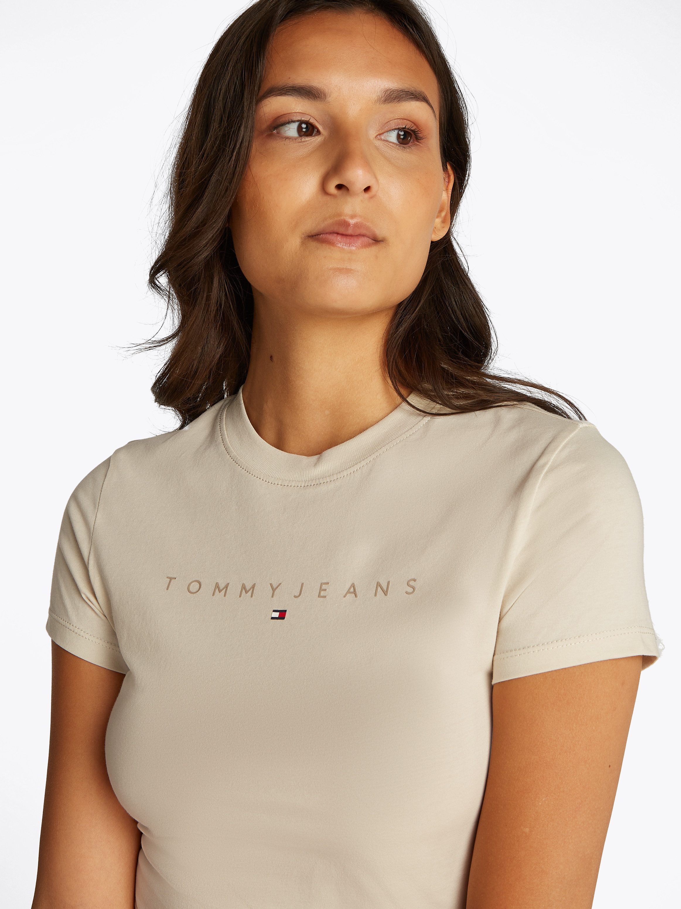 Tommy Jeans T-Shirt TJW SLIM TONAL LINEAR TEE EXT mit Logoschriftzug günstig online kaufen