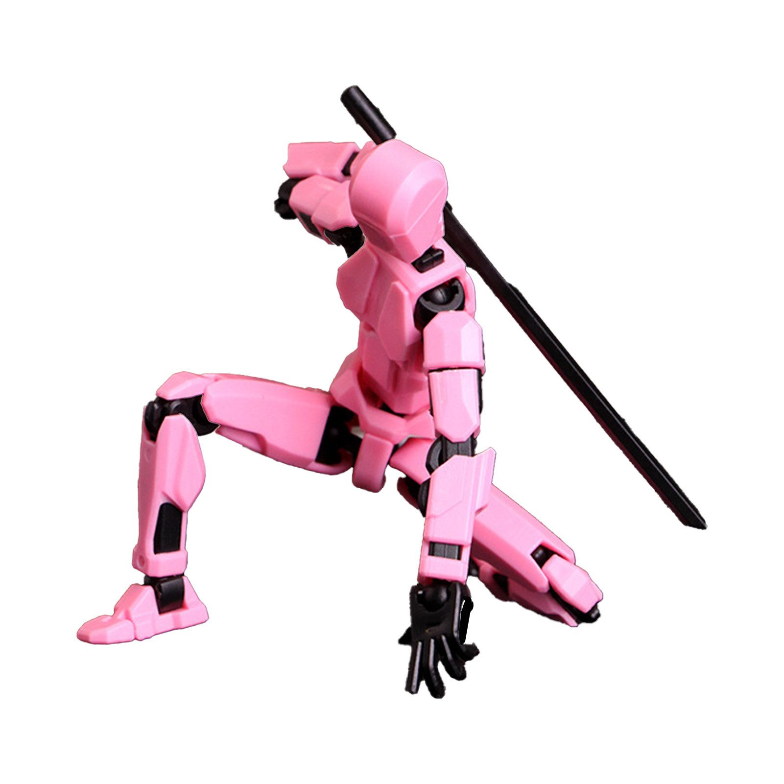 Jumpeak Biegepuppe 3D Spielzeug,Magnetische Куклы,Kunststoffmodell,Kinderspielzeug (Packung, 4 Waffen ausrüsten, 3 Handtypen), Mehrere Farboptionen,Lehrmodell,künstlerisches Schaffen,flexible