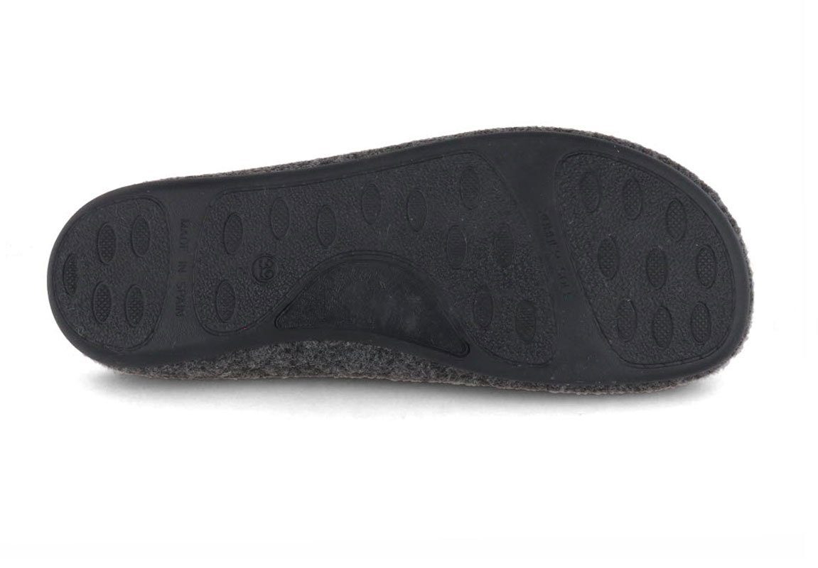 thies Filzpantoffeln für Einlagen, roca-ceniza, thies, damen, herren, pantof Hausschuh vegan