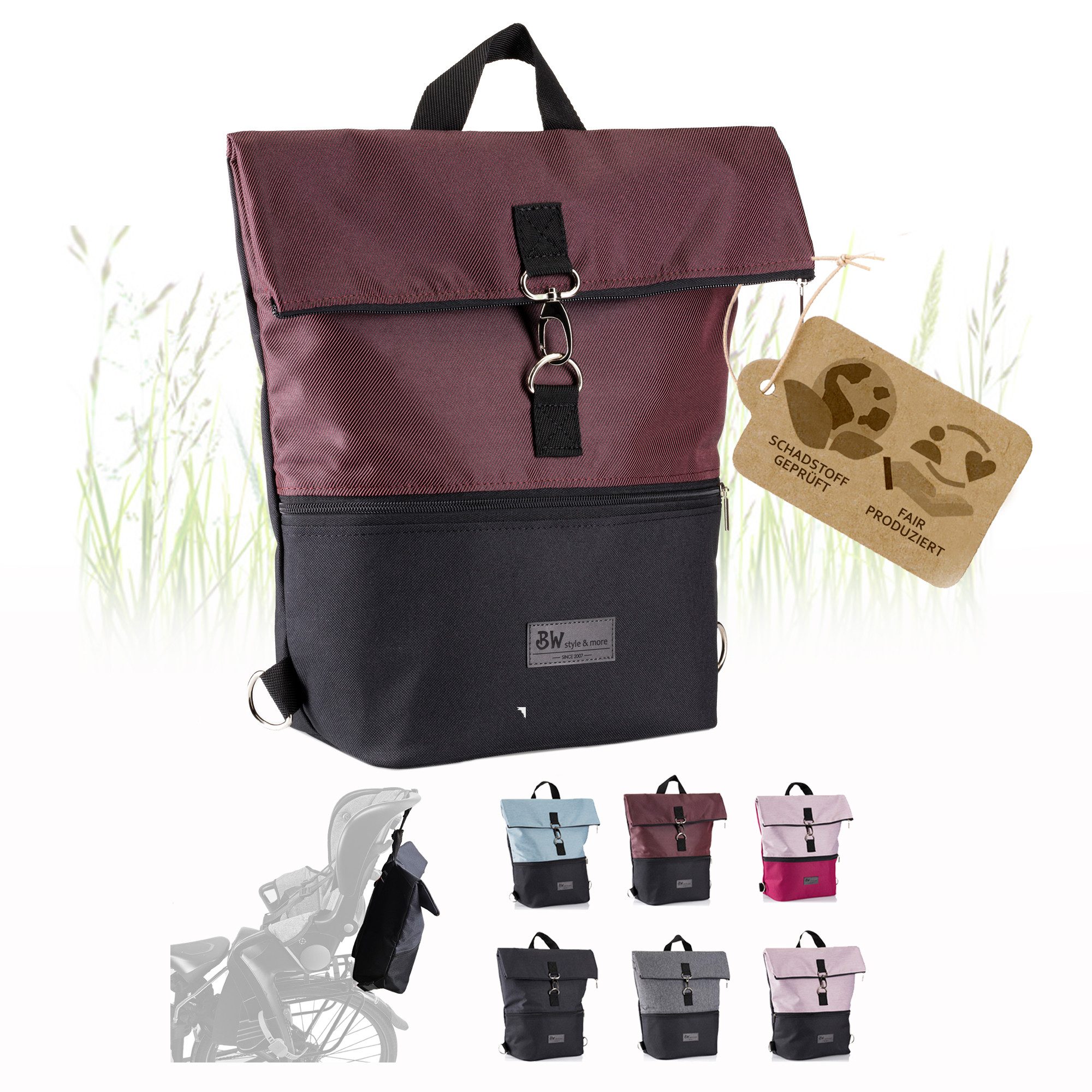 BambiniWelt by Rafael K. Fahrradtasche Fahrradtasche Rucksack für Kinderfahrradsitz universal