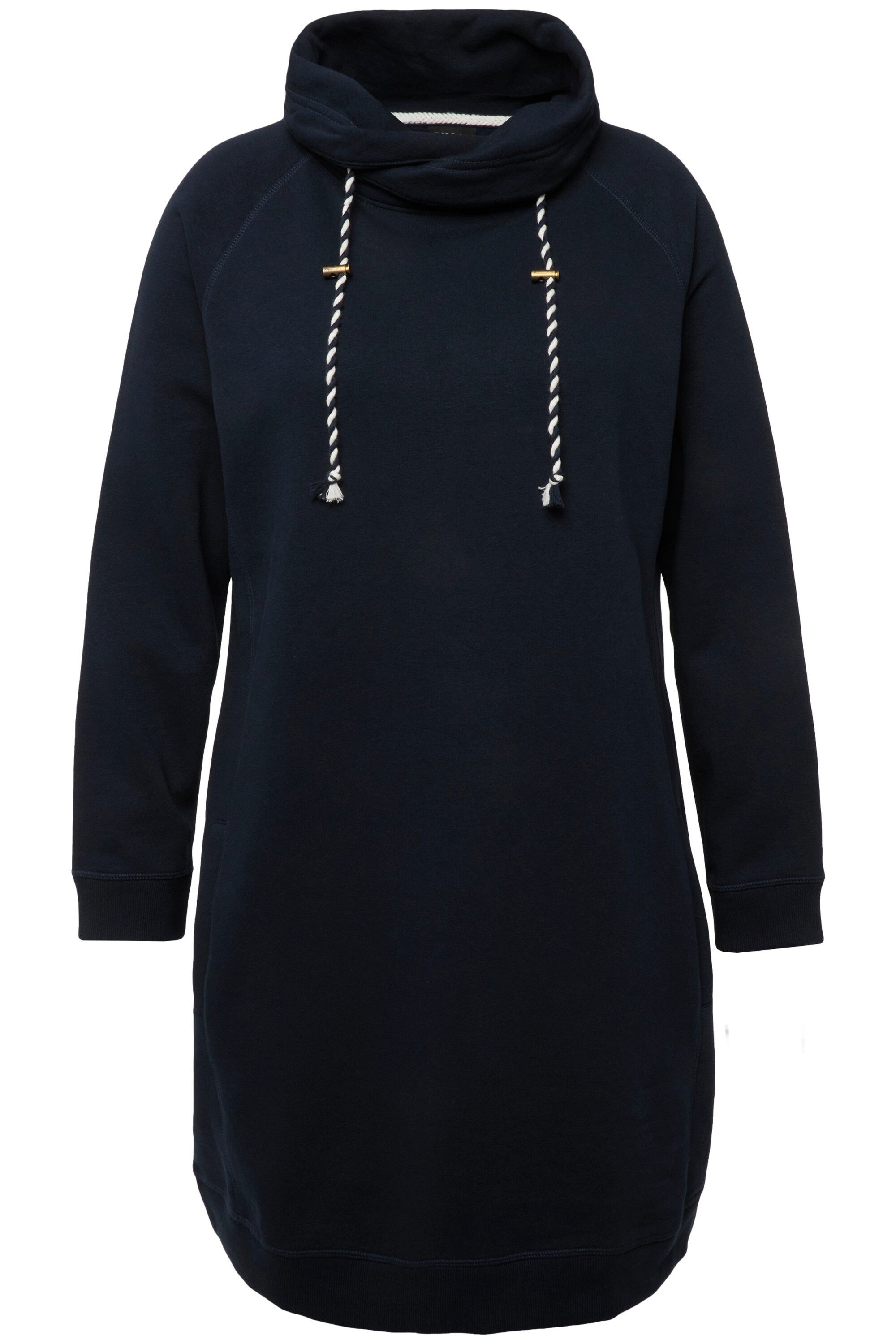 Ulla Popken Jerseykleid Sweatkleid Stehkragen Langarm günstig online kaufen