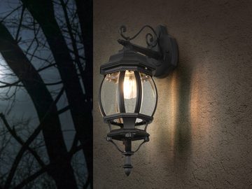 meineWunschleuchte LED Außen-Wandleuchte, LED wechselbar, warmweiß, Wandlaterne hängend, Fassadenbeleuchtung Haus-wand Haustür, Höhe 49cm