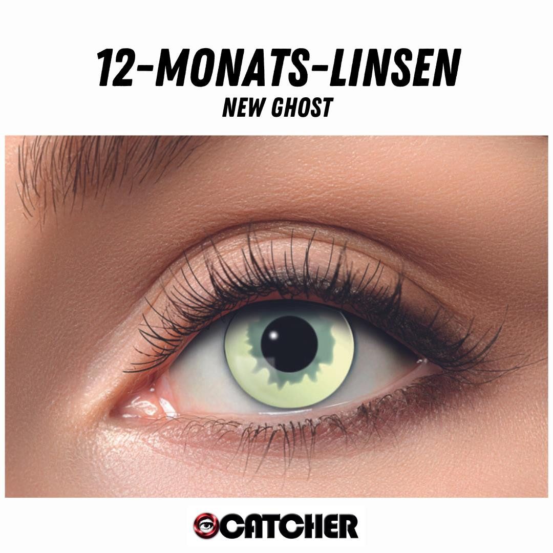Eyecatcher Farblinsen 12 Monatslinse New Ghost Hellgrün Grün Motivlinse