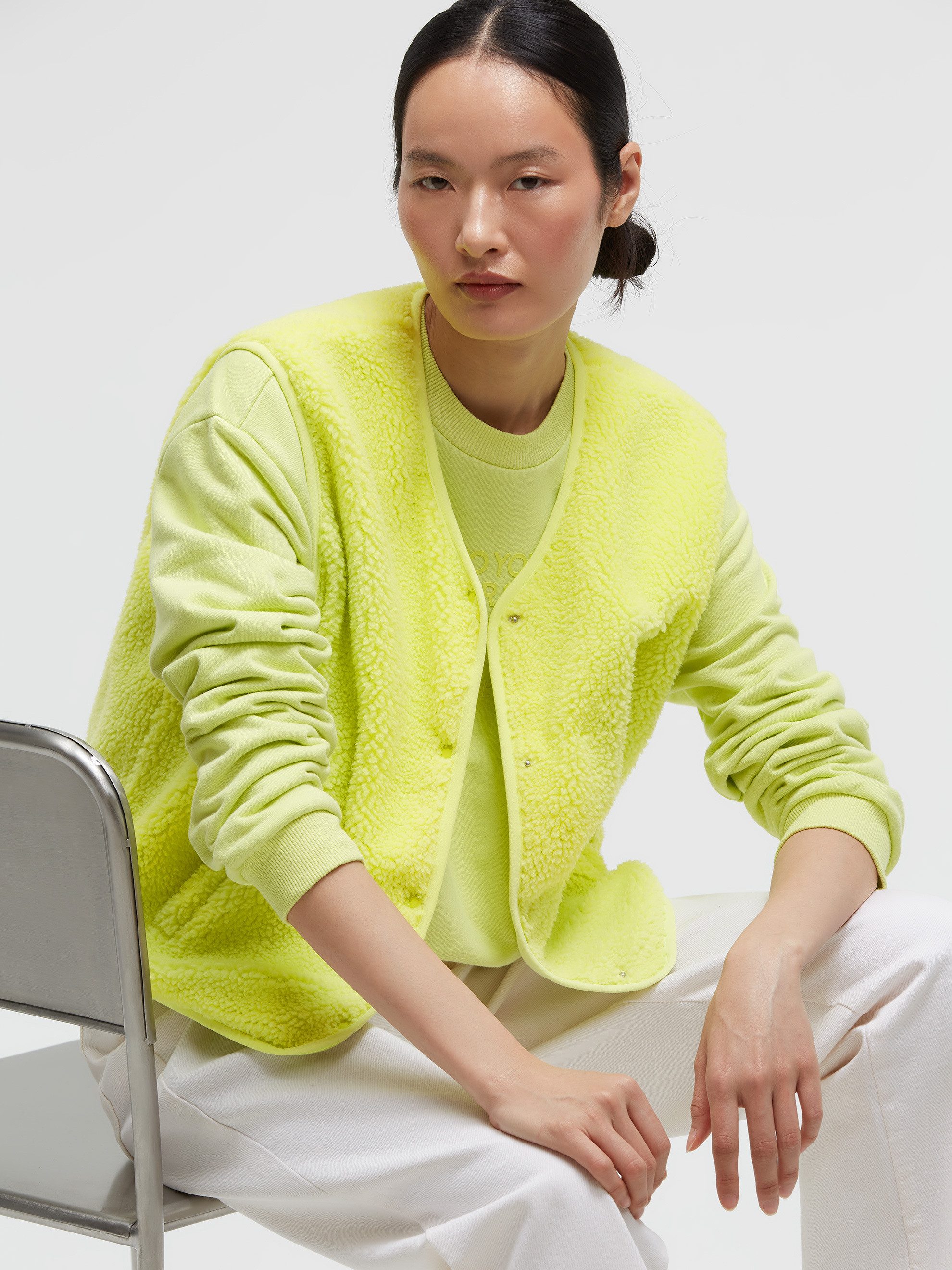 SENSES.THE LABEL Fleeceweste mit Druckknopfleiste