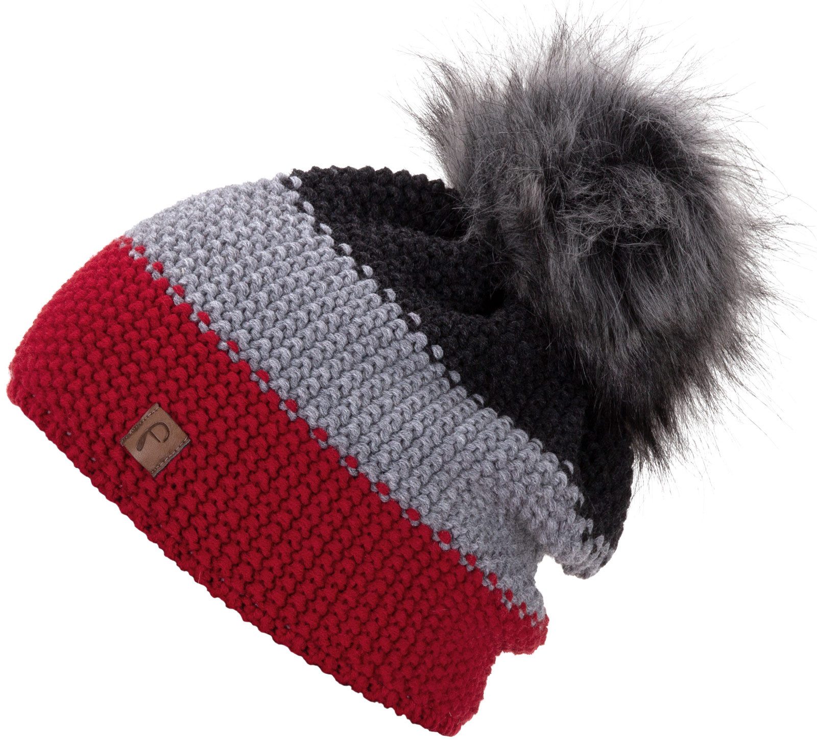 Faera Bommelmütze Wintermütze Damen Herren Mütze Beanie Haube gefüttert Bommelmütze