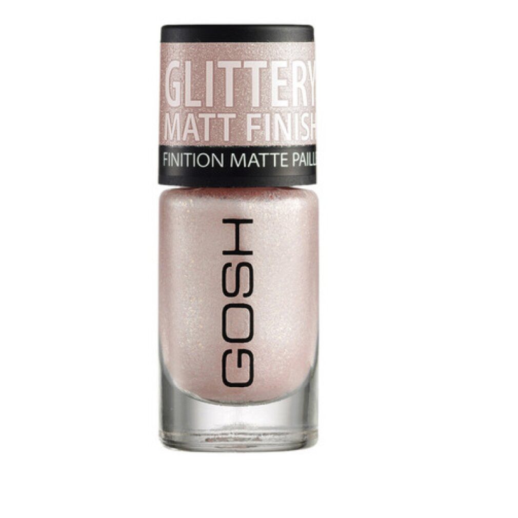 GOSH Nagellack, Glittery, Matt Finish, Nagellack, 06, Soft Pink, 8 ml