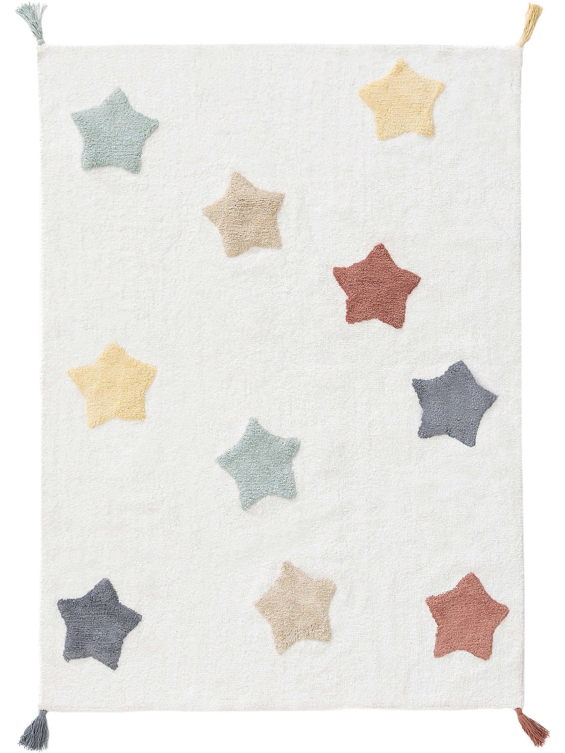 benuta Kinderteppich Stars, rechteckig, Höhe: 6 mm, Kunstfaser, Berber, Ethno-Style, Wohnzimmer
