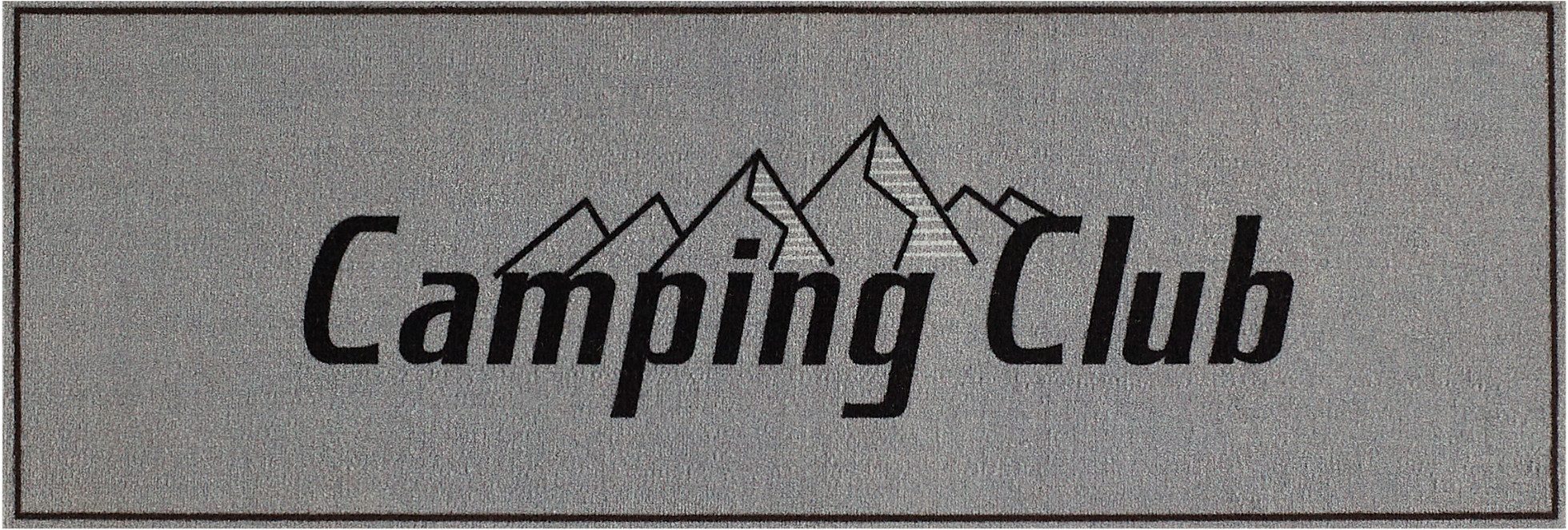 OTTO home Läufer Camping, rechteckig, Höhe: 8,5 mm, mit Schriftzug, ideal für Camper & Wohnwagen, In- und Outdoor geeignet