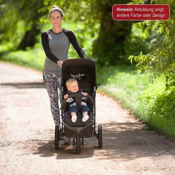 Hauck Kinder-Buggy Rapid 3 - Caviar Turquoise, Dreirad Kinderbuggy klein faltbar, mit Liegefunktion, höhenverstellbar