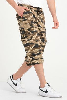 Kendindza Collection Cargoshorts Zipp Off Bermuda Shorts Herren kurze Hose 3/4 Hose Cargo Camouflage Taschen, Abnehmbare Beine, Kurze Hose Herren, Cargoshorts Sommer