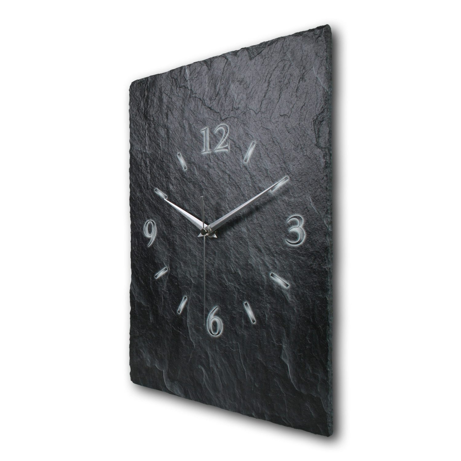 Kreative Feder Wanduhr Design-Wanduhr aus Stein günstig online kaufen