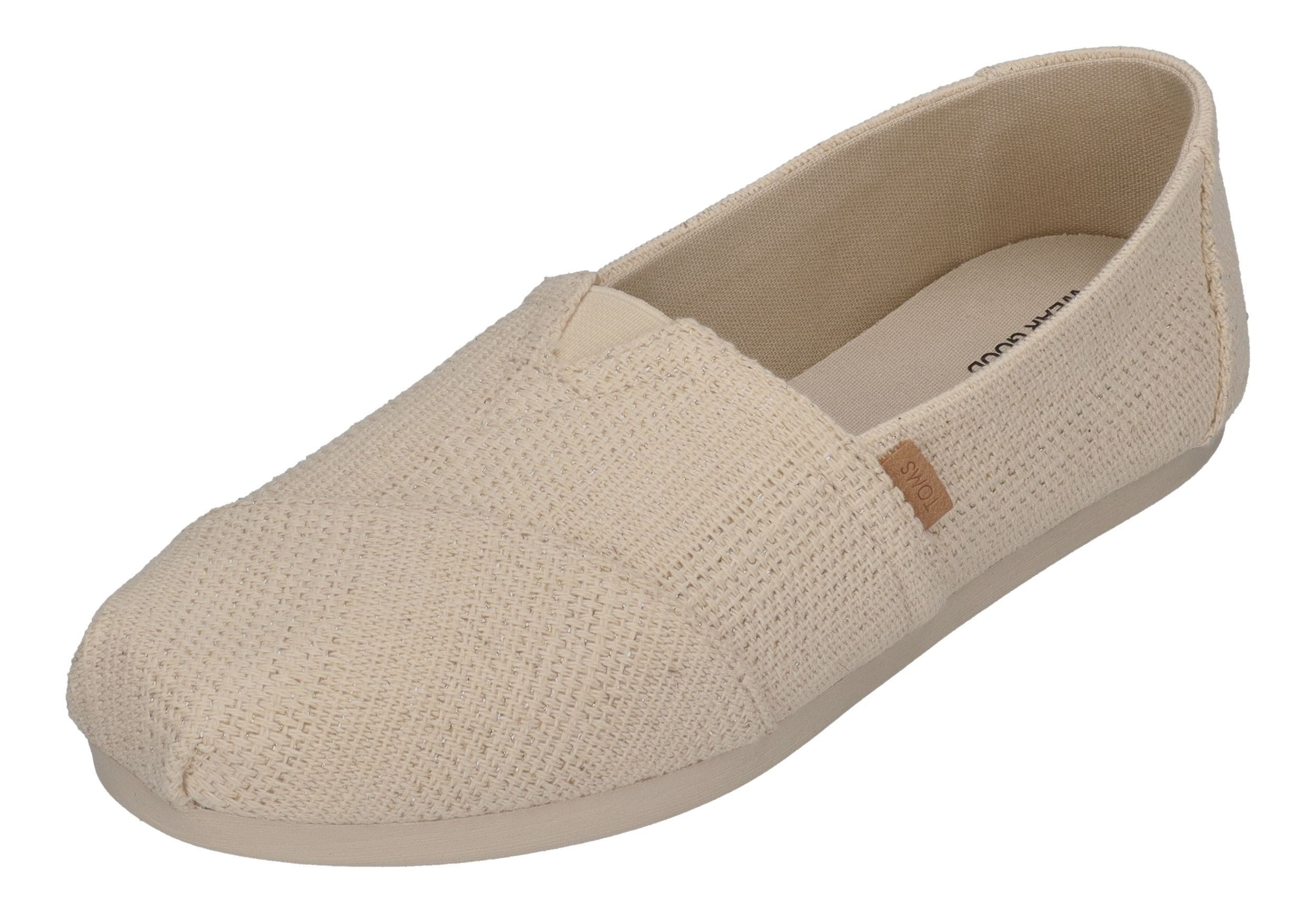 TOMS ALPARGATA 10020656 Espadrille Natural Metallic