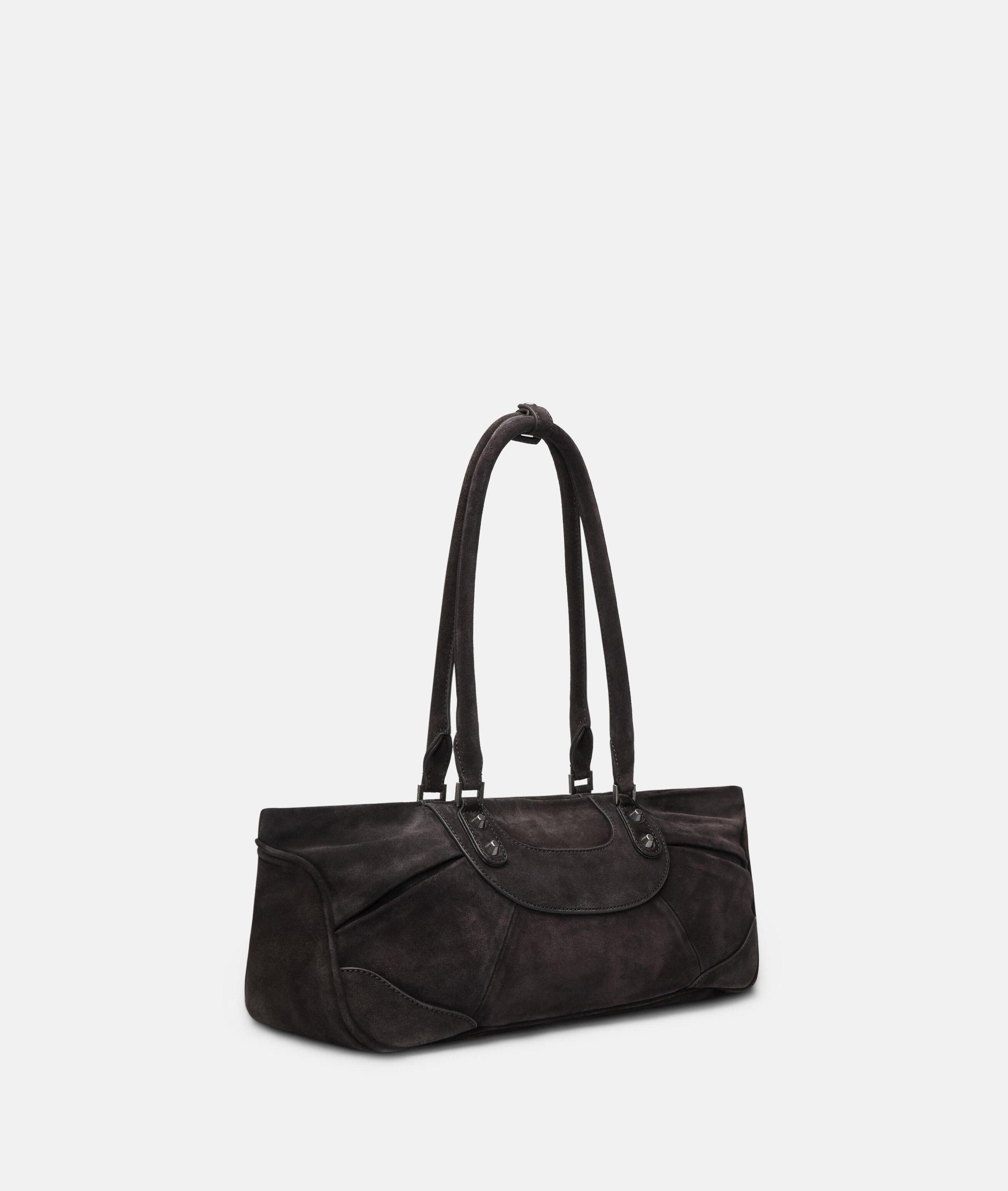 Liebeskind Berlin Schultertasche Archive Esther Satchel S, Handliche Schultertasche aus Veloursleder – Bild 2 von 4