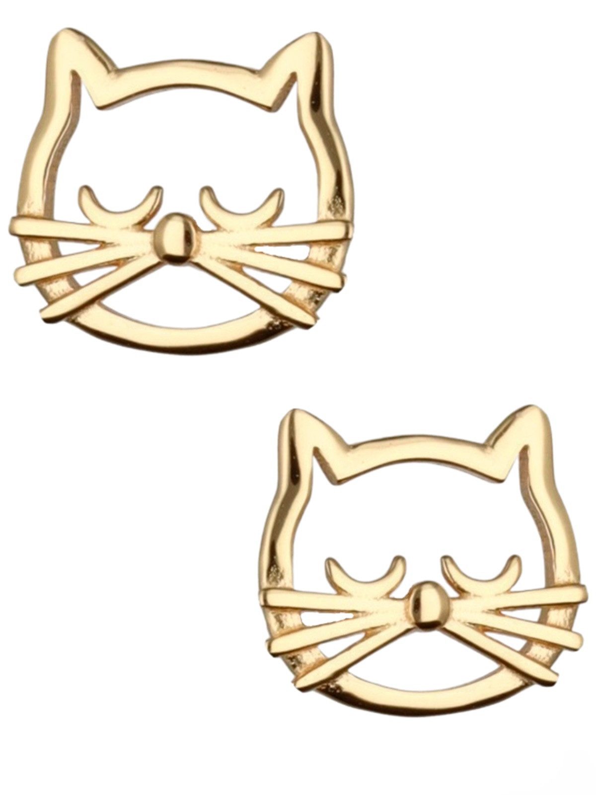 Ohrring-Set Goldene Katzen Ohrringe für alle Katzenliebhaberinnen