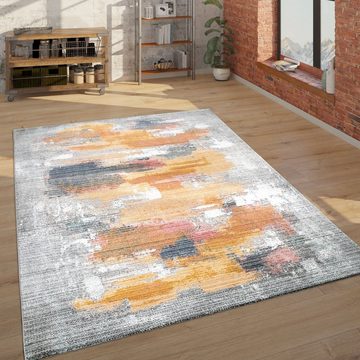 Teppich Harnuba 755, Paco Home, rechteckig, Höhe: 9 mm, Kurzflor, modernes abstraktes Motiv, verwaschene Optik, Wohnzimmer