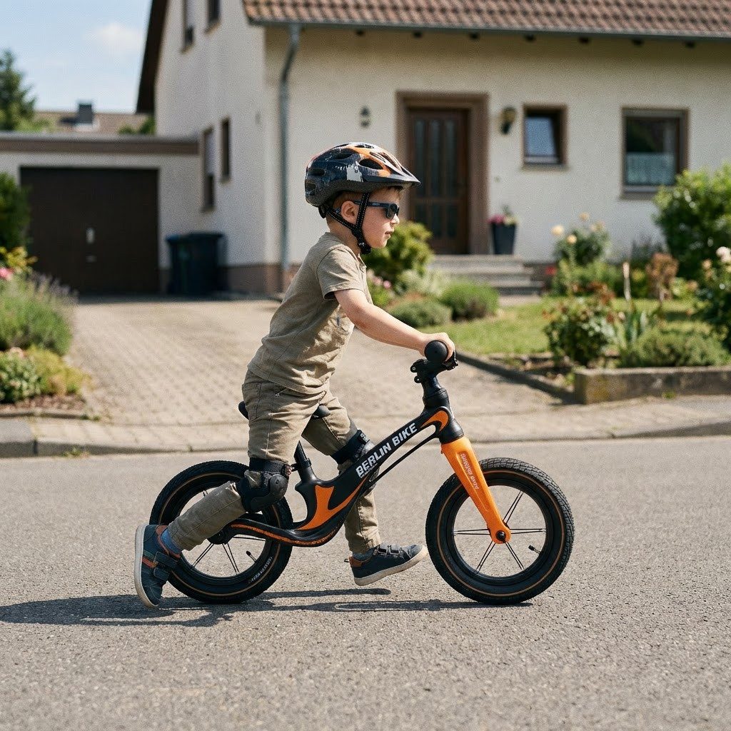 BERLIN BIKE Laufrad Magnesium Kinderlaufrad 12-Zoll - ideales Geschenk für Kinder 12 Zoll, Spielerisch Balance und Motorik fördern