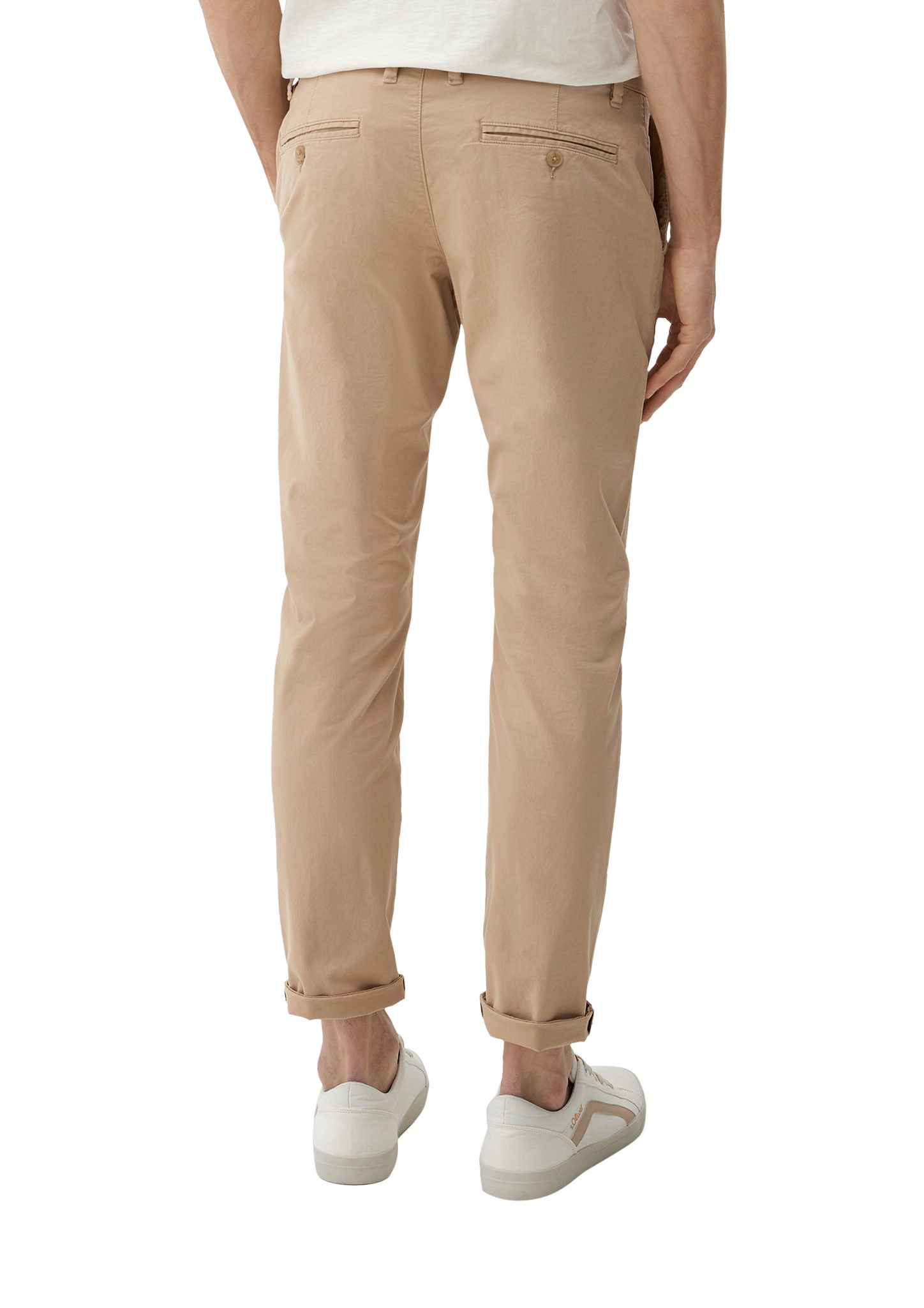 Chino Fit: sandstein Baumwolltwill s.Oliver aus Stoffhose Slim