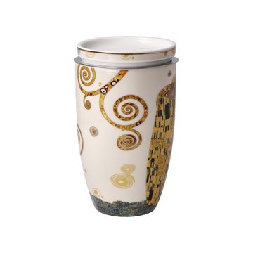 Goebel Tasse Teetasse mit Sieb und Deckel, Porzellan, Sammlerstück
