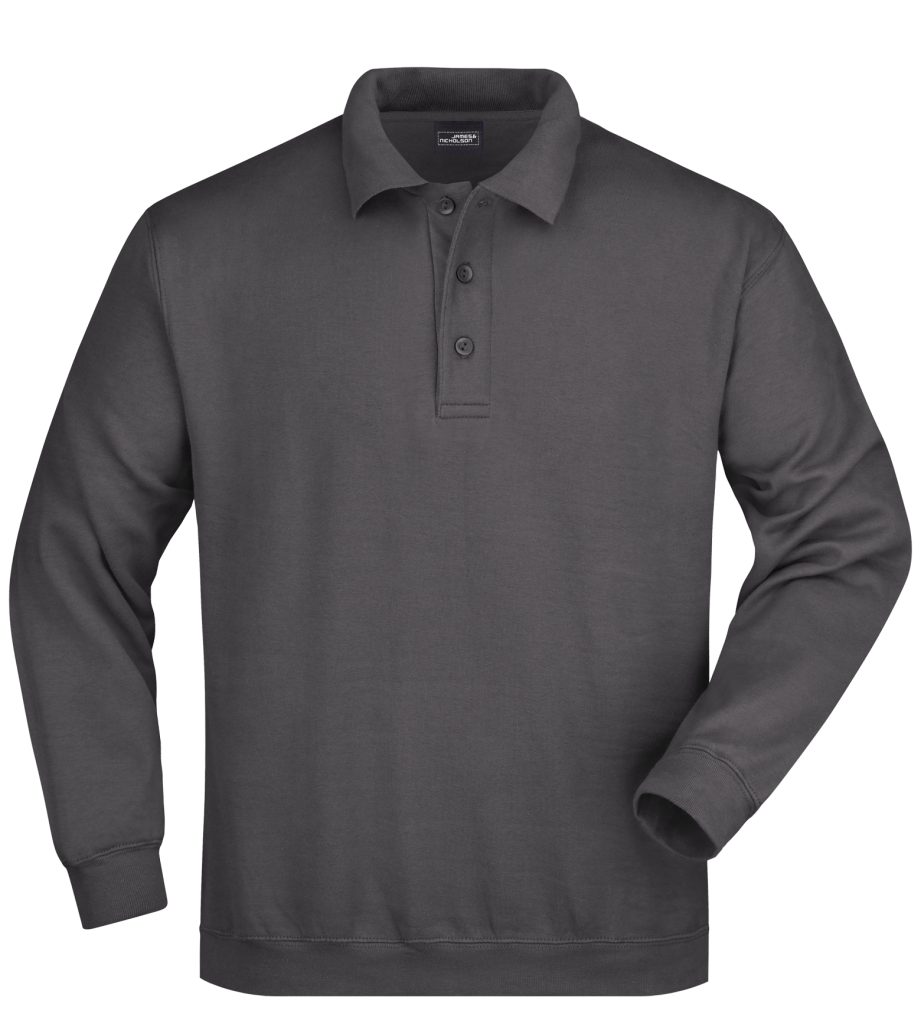 Sweatshirt Klassischer Herren Sweat mit gestricktem Polokragen JN041