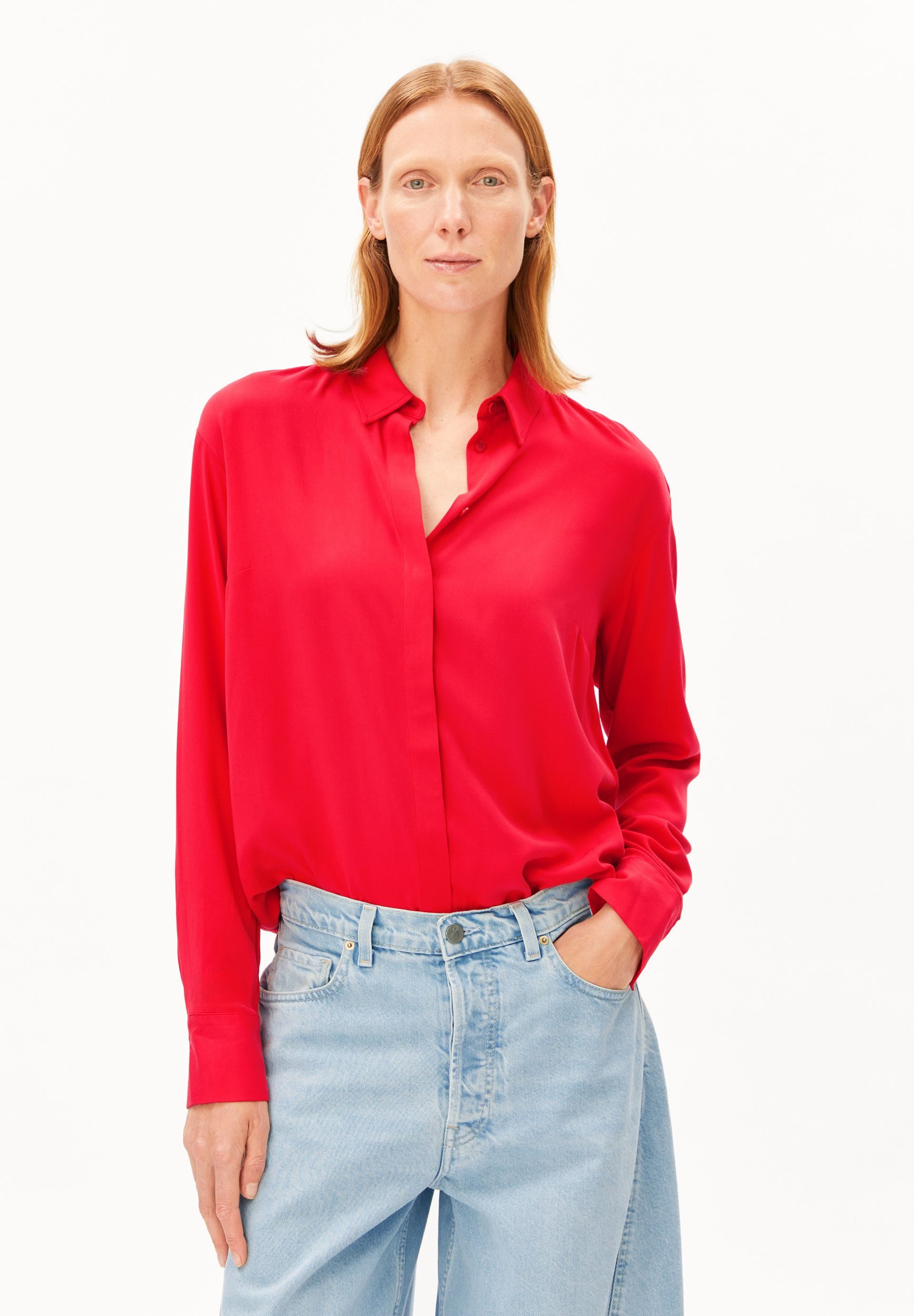 Langarmbluse LARISAANA Bluse aus LENZING™ ECOVERO™ Viskose