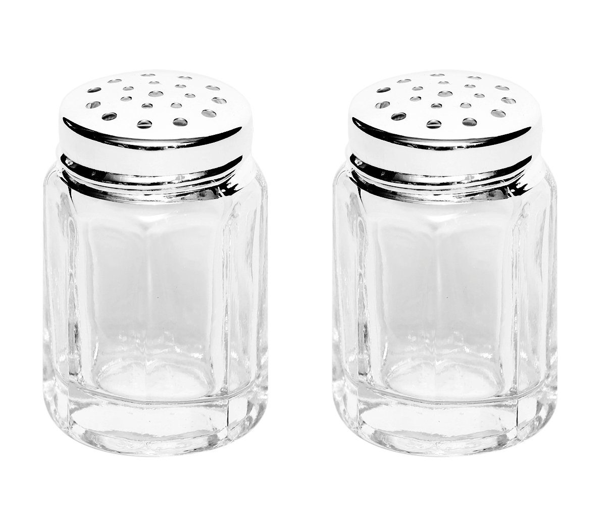 Brillibrum Salzstreuer Salzstreuer Glas Feinsilber Universalstreuer Pfefferstreuer