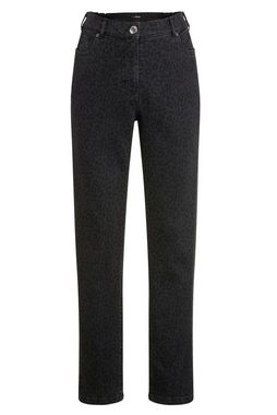 MIAMODA Röhrenjeans Jeans Slim Fit Animalprint 5-Pocket