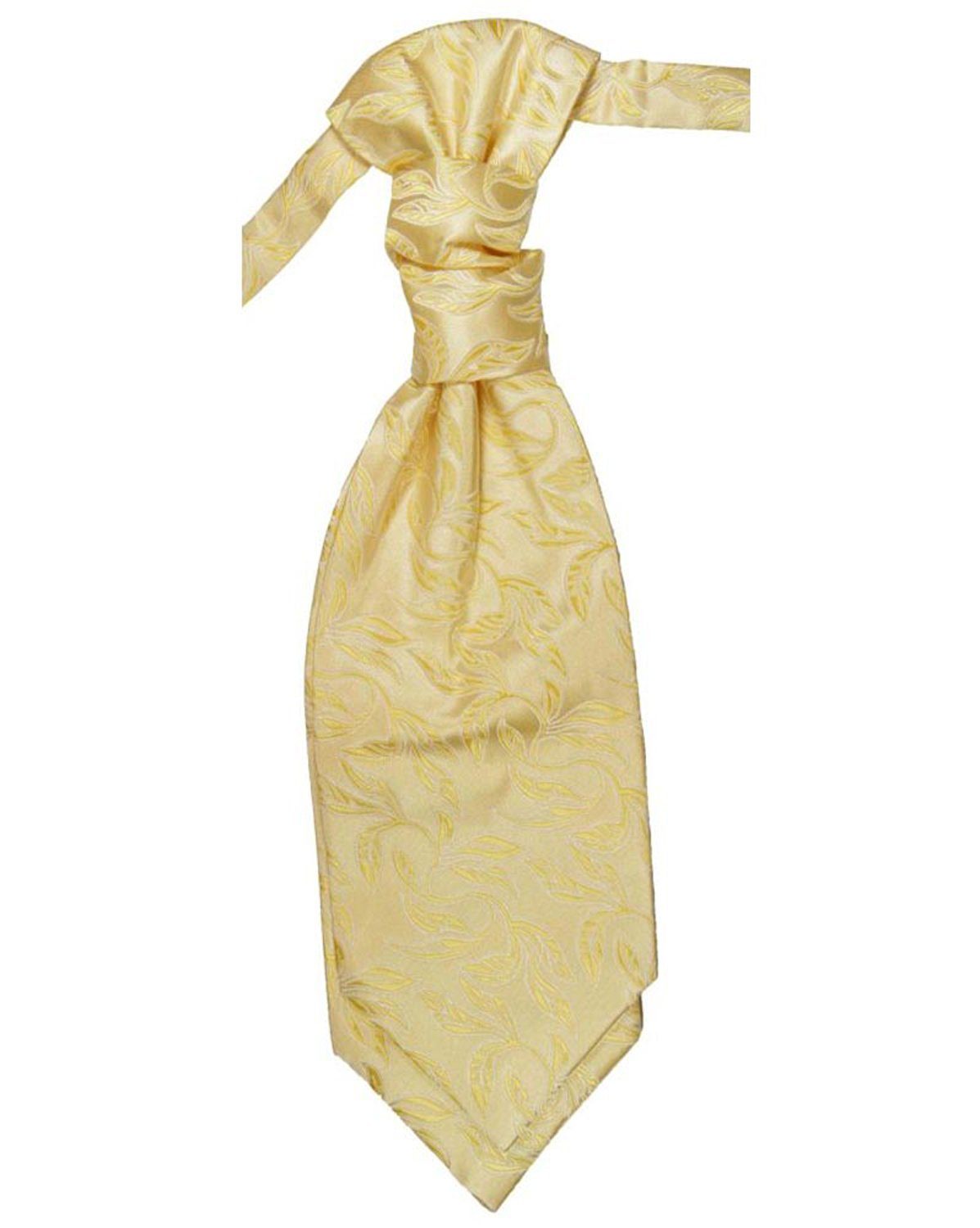 Paul Malone Anzugweste Herren Hochzeitsweste mit Plastron Set 2tlg florale - Bräutigam (Set, 2-tlg., mit Weste und Plastron) creme gold V15, Gr. 50 (S) – Bild 4 von 5
